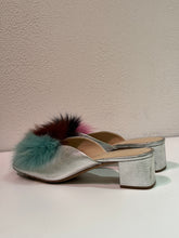 Load image into Gallery viewer, Loeffler Randall - Lulu pom pom Mules - Silver - 6 - RRP$590
