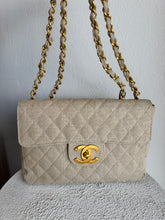 Load image into Gallery viewer, Chanel - Quilted Canvas Jumbo Classic Single Flap Bag - Beige - L
