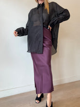 Load image into Gallery viewer, Bianca Spender - Satin Amity Skirt - Aubergine - 1 - NWT - RRP$425
