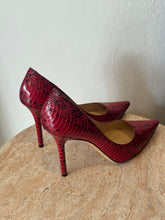 Load image into Gallery viewer, Jimmy Choo - Anouk Snake Pumps - Red/Black - 38
