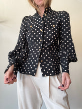 Load image into Gallery viewer, Zimmermann - LS Spot Print Shirt - Black - 0
