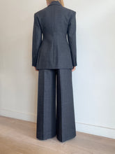 Load image into Gallery viewer, Scanlan Theodore - Single Breasted Jacket &amp; Wide Leg CheckSuit - Dark Grey - 6 - Current - RRP $1650
