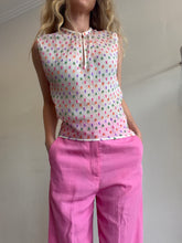 Load image into Gallery viewer, Scanlan Theodore - Sheer Sleeveless Top w Multi Colour Print - White - 8

