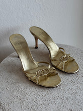 Load image into Gallery viewer, Gucci - GG Marmont leather Sandals - Gold - 8
