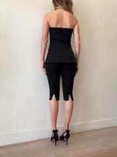 Load image into Gallery viewer, Solaqua - Button Up Bustier Top - Black - 0(8)

