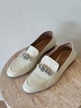 Load image into Gallery viewer, Mimco - Jewelled Loafers - Ivory - 40
