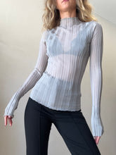 Load image into Gallery viewer, St Agni - LS Ribbed Top - Silver - S
