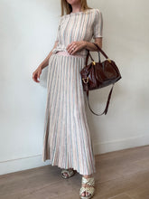 Load image into Gallery viewer, Zimmermann - Illuminate Mouline Knit Top (0)  &amp; Skirt (1) Set - Multi - 1

