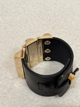 Load image into Gallery viewer, Gucci - Leather Bracelet - Black w gold detail - 16 - w box
