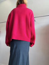 Load image into Gallery viewer, Raey - Oversize Marino Wool turtle neck Jumper - Pink - XS/S
