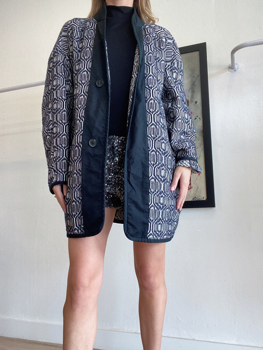 Isabel ETOILE Marant - Gemotric Print Jacket - Navy - 42