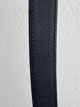 Load image into Gallery viewer, Gucci - Leather Belt w Embellished Double G Buckle - Black - 100/40
