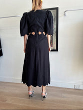 Load image into Gallery viewer, Sea NY - Leona Midi Dress  w cutouts - Black - 12 - BNWT - RRP $850
