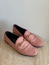 Load image into Gallery viewer, Gucci - Brixton Horsebit Leather Loafers - Pink - 39
