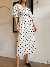 Load image into Gallery viewer, Ganni - Georgette Spot Maxi Dress - Ivory - 38
