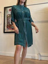 Load image into Gallery viewer, Zimmermann - Silk Utility Dress w Belt- Green - 2 - RRP$495
