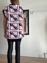Load image into Gallery viewer, WE11DONE -Printed V Neck Sweater Knitwear - Pink - S

