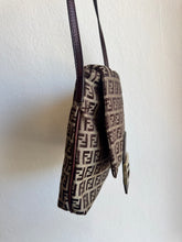 Load image into Gallery viewer, Vintage Fendi - Zucchino Canvas Leather Shoulder Bag - Brown - S
