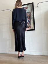 Load image into Gallery viewer, Lee Matthews - Silk Slip Midi Skirt - Black - 2
