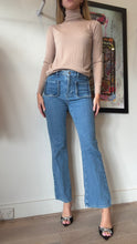 Load image into Gallery viewer, Maje - Braided High Rise Bootcut Jeans - Denim - 36
