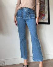 Load image into Gallery viewer, Maje - Braided High Rise Bootcut Jeans - Denim - 36
