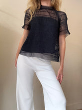 Load image into Gallery viewer, Scanlan Theodore - SS  Mesh Top  w Cami - Navy - 8
