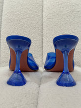 Load image into Gallery viewer, Amina Muaddi - Lupitaglass PVC Mules - Blue - 38 - box - RRP950
