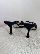 Load image into Gallery viewer, Jimmy Choo - Maelie Suede 70 Heels - Black - 39.5 - new w box -RRP$925
