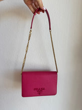 Load image into Gallery viewer, Prada - Mini Saffino Leather Bag on Chain - Pink - S
