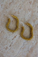 Load image into Gallery viewer, Emma Pills - Obsession Sparkle Hoop Earrings - Gold - S - RRP$199
