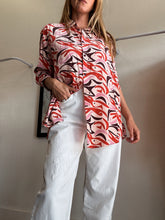 Load image into Gallery viewer, Matteau - Orange/Pink Geo Print SS Shirt - Multi - 4
