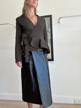 Load image into Gallery viewer, Camilla and Marc - Florian Croc Effect Leather Midi  Skirt - Black - 8 - BNWT - RRP $1,500
