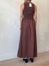Load image into Gallery viewer, Assembly Label - Sleeveless Ribbed Top Maxi Dress - Brown - 8
