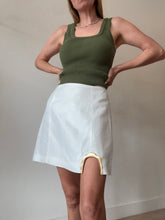 Load image into Gallery viewer, Aje - Sabine Mini Skirt - White w gold detail - 10 - RRP$295

