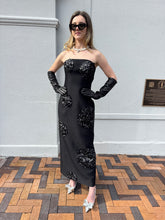 Load image into Gallery viewer, Leo Lin - Rayna Embellished Bustier Maxi Dress - Black - 8 -NWT - RRP$1099
