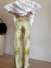Load image into Gallery viewer, Oroton  - Silk Wide Leg Pants - Yellow - 6
