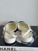 Load image into Gallery viewer, Chanel - Slingback Fabric Flats - Metalic White - 37C

