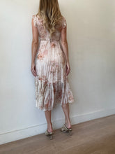 Load image into Gallery viewer, Zimmermann -Illustration Flutter  Midi Dress  (w slip) - Peach florals - OP - bnwt - RRP850
