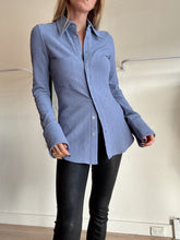 Load image into Gallery viewer, Alexander Wang - Jacquard Knit Button Down Shirt - Vintage Blue - s - NWT - RRP $767
