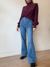 Load image into Gallery viewer, White Story - Flared Front Pocket Jeans - Mid Denim - 6 - RRP$450
