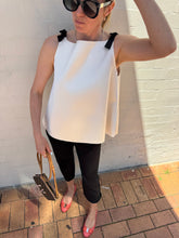Load image into Gallery viewer, Harris Tapper - Lise Bow Detail Top - Ivory - 8
