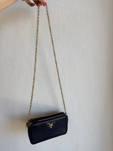 Load image into Gallery viewer, Prada - Saffiano Leather Mini Crossbody  Bag- Black - Mini
