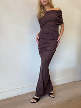 Load image into Gallery viewer, Watson x Watson - Soft Sculpture Midi Dress - Chocolate Brown - 6 - BNWT - RRP $450
