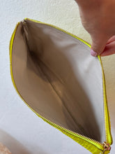 Load image into Gallery viewer, Celine - Python Clutch - Neon Yellow - Small
