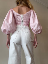 Load image into Gallery viewer, Scanlan Theodore - Cross Front Puff Sleeve Top - Pink - 8
