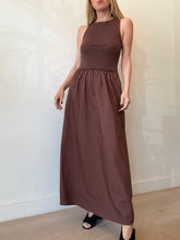 Load image into Gallery viewer, Assembly Label - Sleeveless Ribbed Top Maxi Dress - Brown - 8
