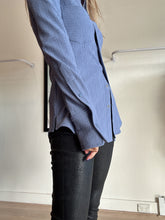 Load image into Gallery viewer, Alexander Wang - Jacquard Knit Button Down Shirt - Vintage Blue - s - NWT - RRP $767
