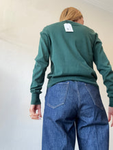 Load image into Gallery viewer, Saint Laurent - University Cotton Logo Sweatshirt - Green/Yellow - XS
