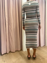Load image into Gallery viewer, Munthe - LS Knit Midi dress - Stripe - 34 - RRP$499
