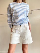 Load image into Gallery viewer, Current Elliott - Denim Raw Edge Shorts - White - 27
